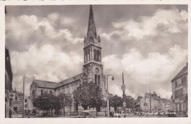 Cpsm Argenteuil L' Eglise Et La Place