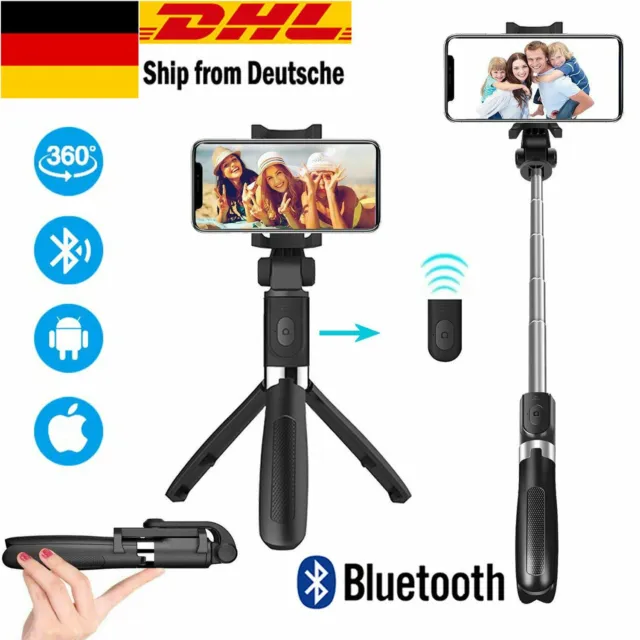 3in1 Bluetooth Selfie Stick Stange Stativ Monopod Smartphone Handy Halterung RW