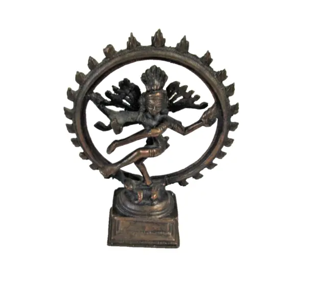 Vintage Brass Hindu Dancing  Ataraja Shiva Figure 14 H X 6 L X 3 Cm W