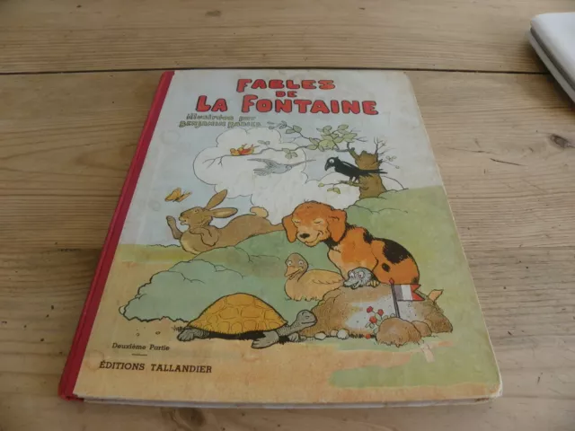Livre Ancien Fables De La Fontaine-Illustrées Par Benjamin Rabier