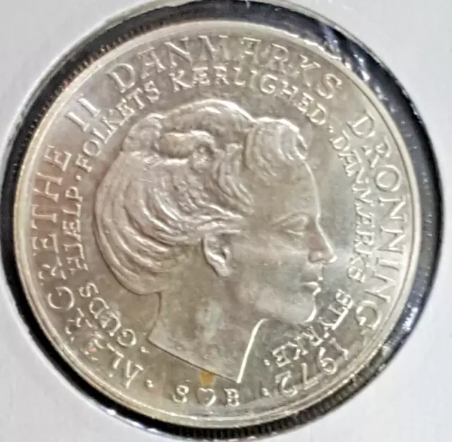 Dänemark 1972 10 Kronen   Thronwechsel  von Frederik IX zu Margarethe II