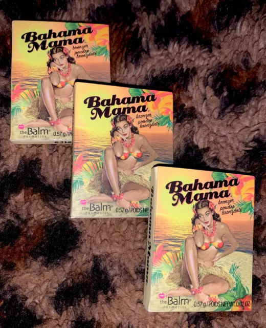 Lot of 3-The Balm Cosmetics-Bahama Mama Bronzer (Sample Size-.02 Oz)- New