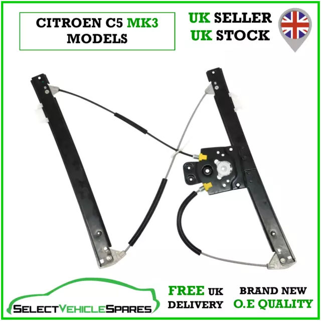 New Citroen C5 Mk3 Saloon/Estate Passenger Front Left Window Regulator 2008-2015