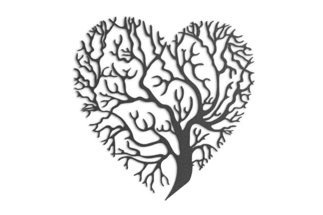 Heart Shaped Tree of Life Metal Steel Wall art home garden decoration, gift.