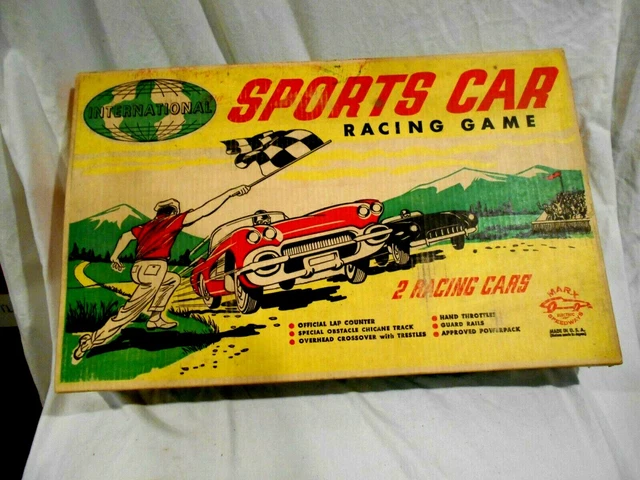 VINTAGE MARX INTERNATIONAL Sports Car Racing Game Complete-Original Box