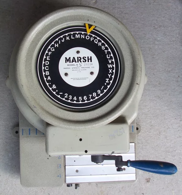 Marsh Manual Stencil Machine for 1 Characters