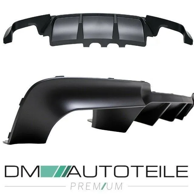 Performance Heckdiffusor 4 Rohr Schwarz Matt passt für BMW F10 F11 M nicht M5 2