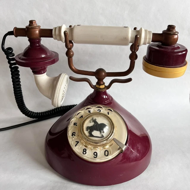 Rare Unusual Vintage Old Soviet USSR Desk Phone Telephone Rotary Dial Marked