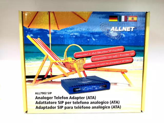 ALLNET  ATA Adapter & Router ALL7902 SIP , Analoger Telefon Adapter (ATA) , NEU