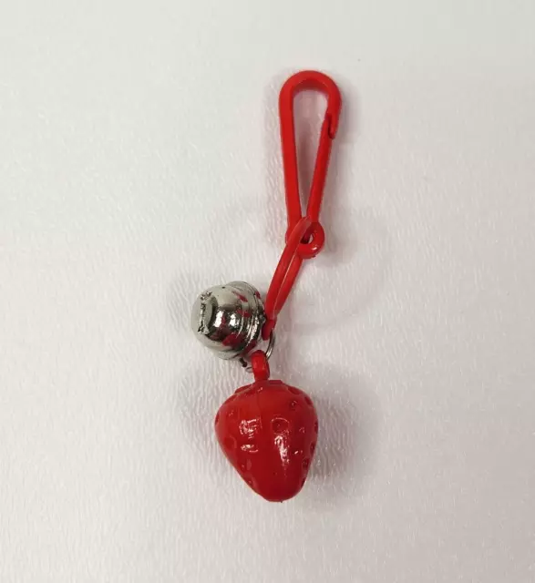 Vintage 1980s Plastic Bell Charm Strawberry For 80s Necklace