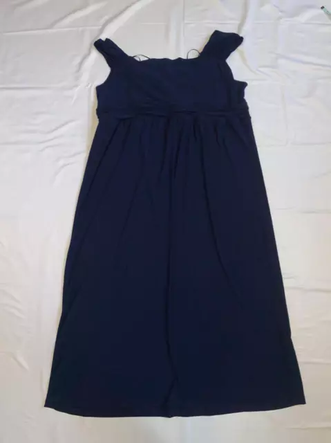 MSRP $70 NY Collection Plus Sleeveless Empire Maxi Dress Navy Size 2X