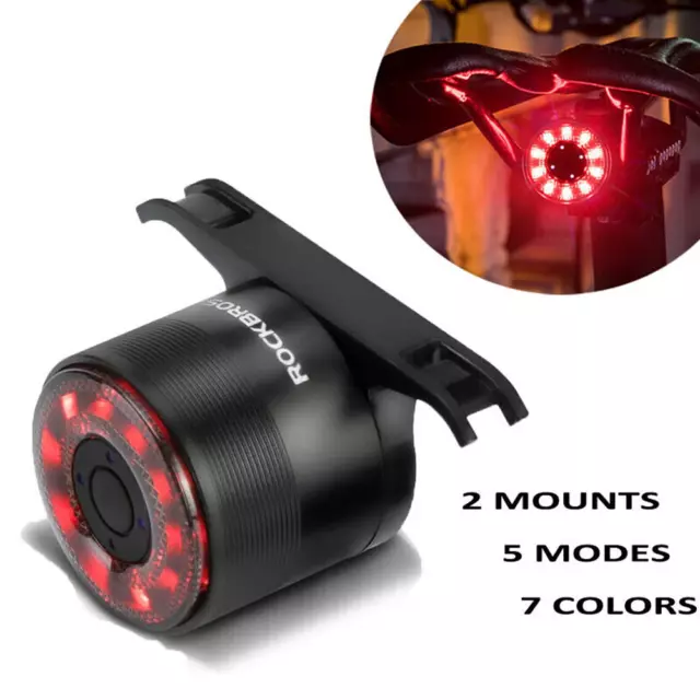 MTB Bike Tail Light Cycle Rear Light Bicycle LED USB Waterproof 7 Color Lamp New