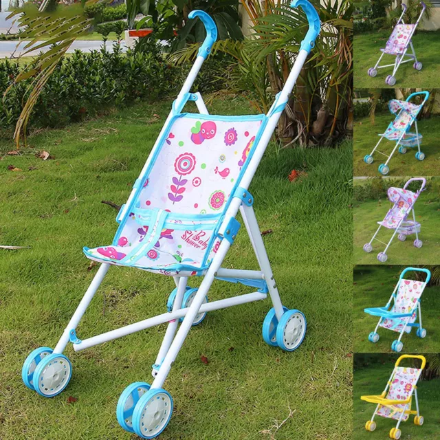 Doll Stroller Foldable Doll Stroller DIY Toys For Toddlers Dining Cart Rocking