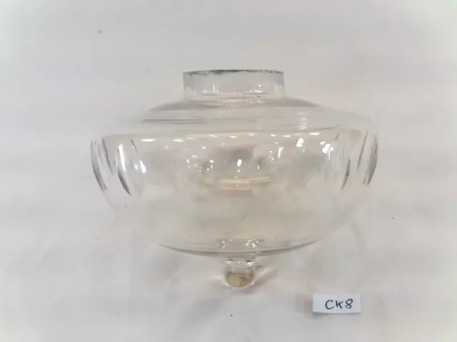 réservoir ou toupie en cristal de lampe à pétrole Ø 12,4 cm (CK8)