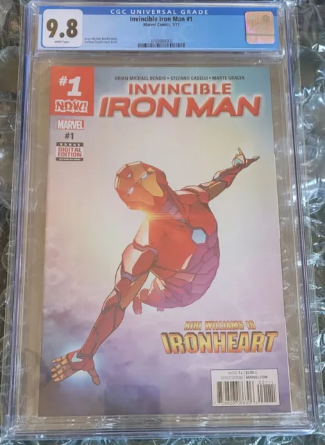 Marvel - invincible Iron Man # 1 CGC 9.8 -  1st Ironheart Armor - Riri Williams