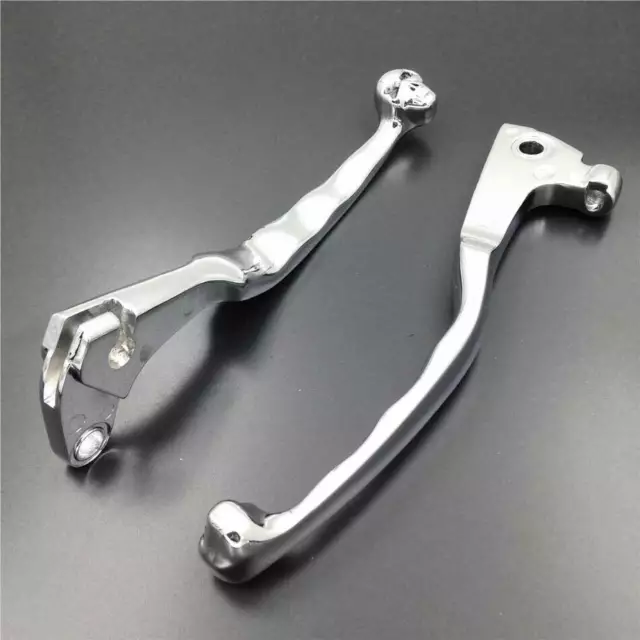 Chrome Brake Clutch Skull Lever fit For Yamaha Virago 250 535 700 750 1000 1100