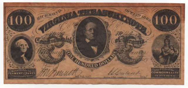 Virginia 100 Dollars Copy Fake Note Look Scans