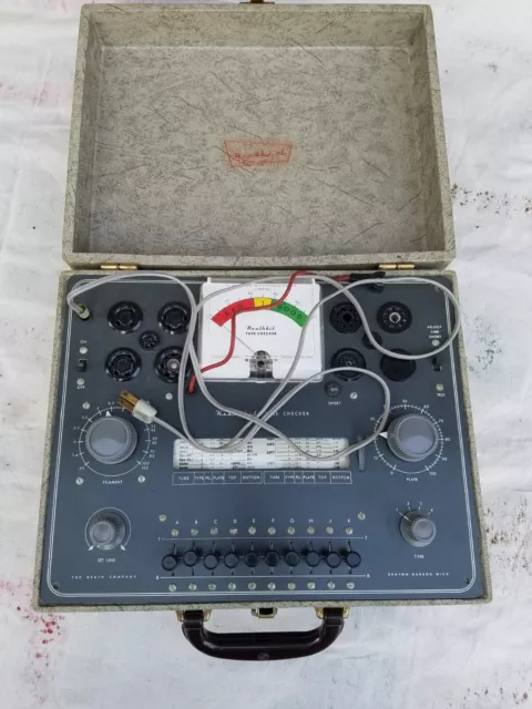Heathkit Tc-2 Vacuum Tube Tester & Case Working