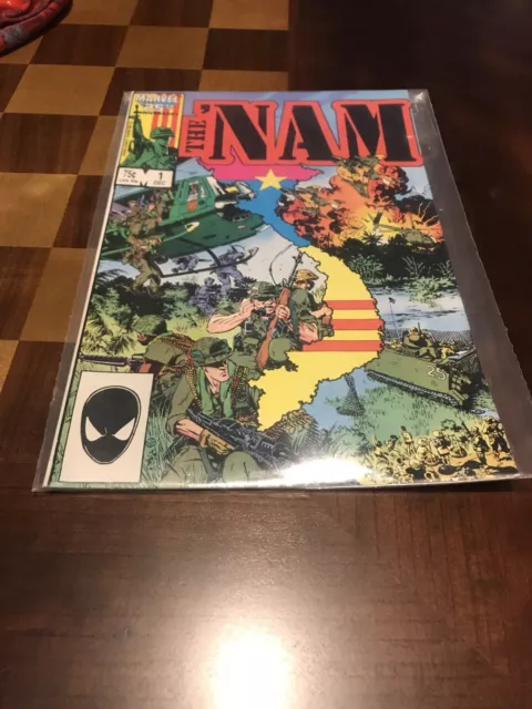 The Nam 1 Marvel 1986 WHITE pgs MINT Vietnam War 1st Edward Marks Golden