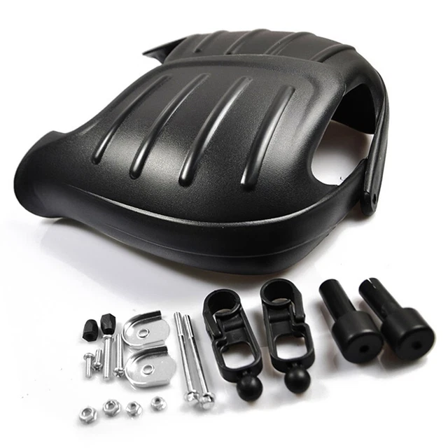 Coppia di protezioni paramani moto in plastica nera protezione mani ottimale
