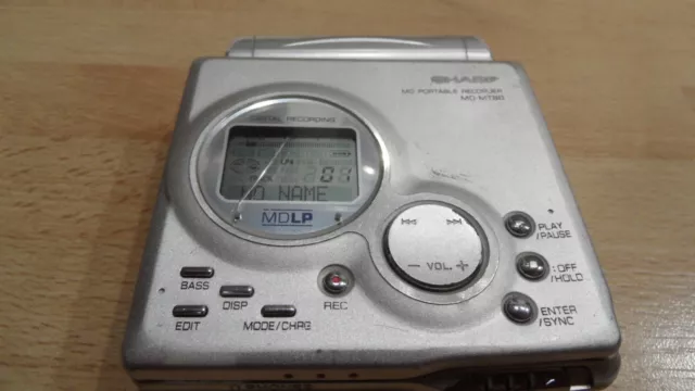 Mini Disc Sharp MD Portable Recorder MDLP  MD-MT80 ohne Kopfhörer