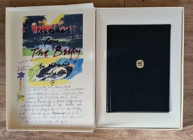 Sketches From The Belfry Harold Riley Book Signed Black Leather Hardback Boxed