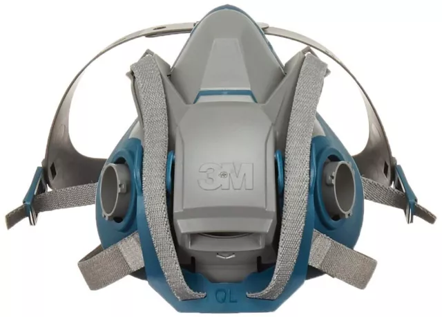 3M 6502QL Rugged Quick Latch Reusable HALF FACE RESPIRATOR Facepiece Mask MEDIUM