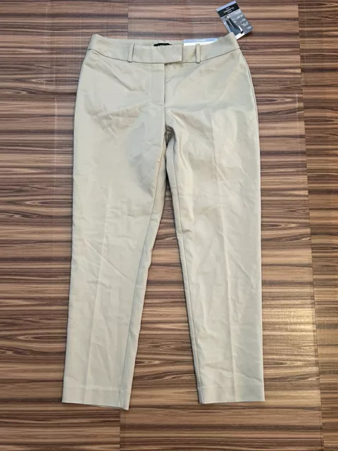 NWT Liz Claiborne Emma Classic Beige Tan Ankle Career Stretch Pants Size 2