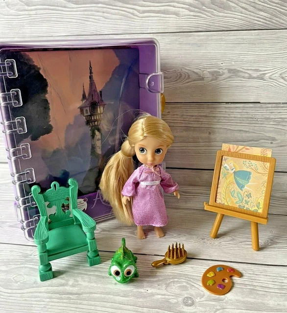DISNEY ANIMATORS COLLECTION Rapunzel 5” Mini Doll Playset In Carry Case