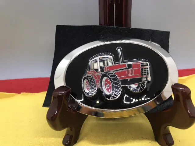 Case IH   Tractor Limited   Edition  Silver & Black Belt Buckle #23-81