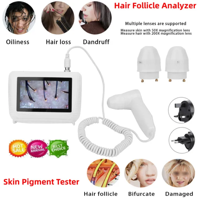 Skin Hair Follicles Scalp Detector Digital Analyzer Microscope Rechargeable
