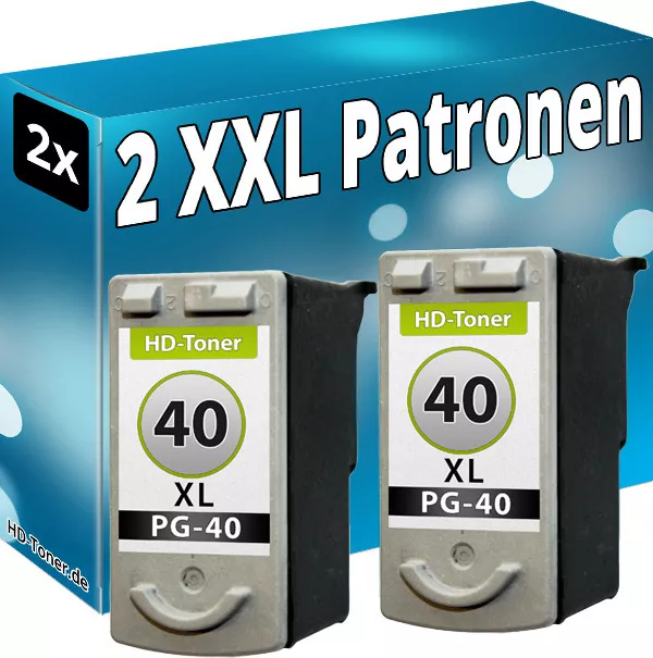 2 PG40 DRUCKER PATRONEN für CANON  IP2500 IP2600 MX300 MX310 MP140 MP150 MP160