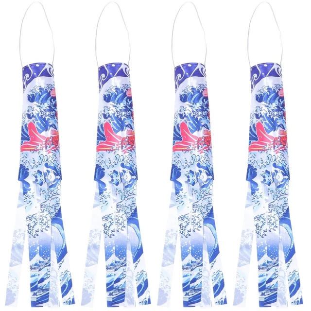 4pcs Dekorative Koinobori Windsock Outdoor Hanges Karpfen Windsock Garden