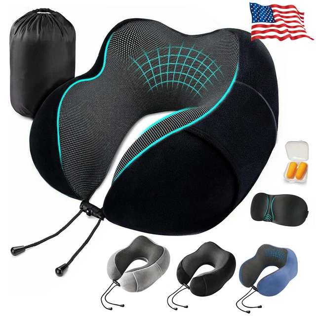 Memory Foam U-Shaped Travel Pillow Neck Support Head Rest Car Plane Soft Cushion