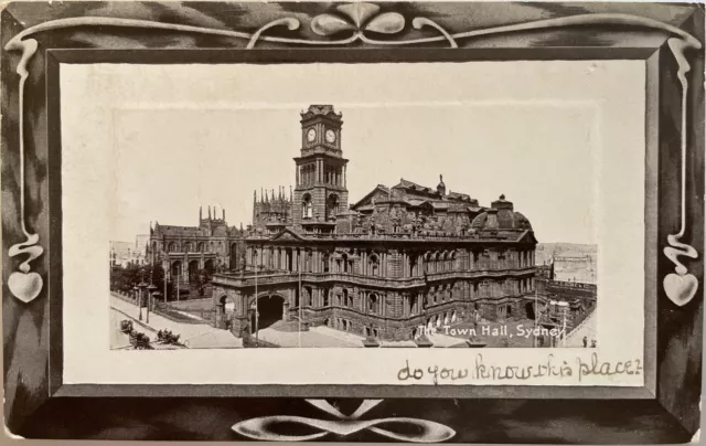 Town Hall, Sydney, Nsw,  Printed "Commonwealth Of Australia"  Postcard