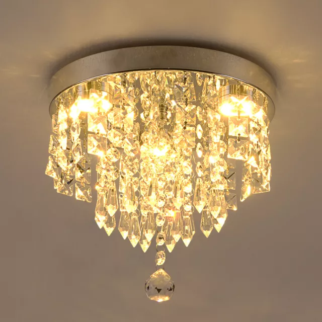 Modern LED Crystal Ceiling Lights Pendant Chandelier Lamp for Living Dining Room