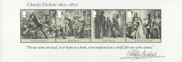 GB QEII 2012 Bicentenary of Charles Dickens' Birth Miniature Sheet SG MS3336 U/M