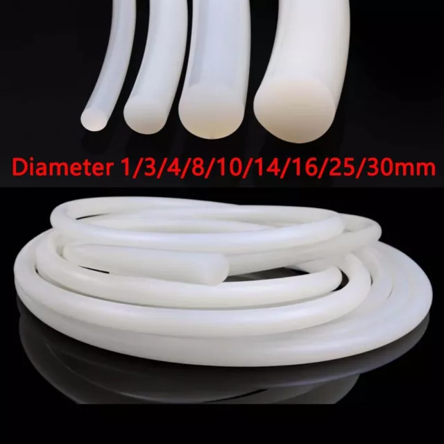 Waterproof Silicone String Round Cord 1mm - 30mm Diameter Solid Food Gasket