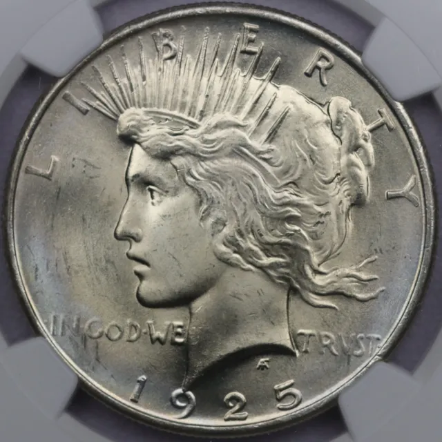 1925 $1 Peace Dollar - NGC MS 66