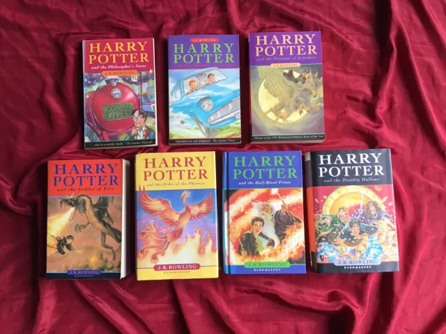 Harry Potter Bloomsbury Hardcover & Paperback  Book Set By J.K. Rowling
