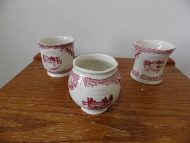 Old Britain Castles Pink JOHNSONBROs Cups (3) England 3" x 3" 1 LBS