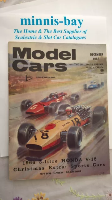 Scalextric Model Cars Magazine December 1966 The Golden Age of Slot Racing !!