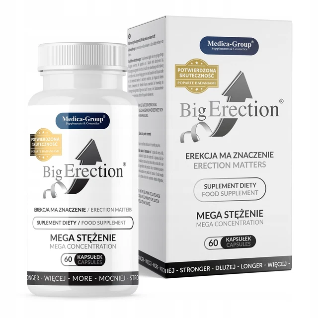 Complément Alimentaire BIG ERECTION - Améliore Puissance, Libido Et érection - Capsules L-Arginine Maca - Neuf