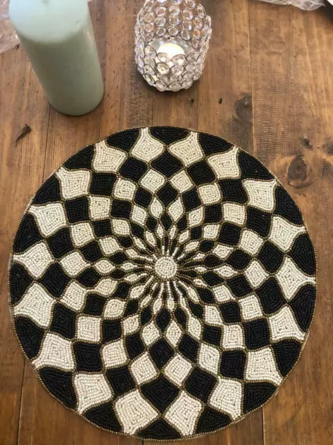 SET MIT 2 Glasperlen Tischsets Dekoration & ideal für alle besonderen Anlass
