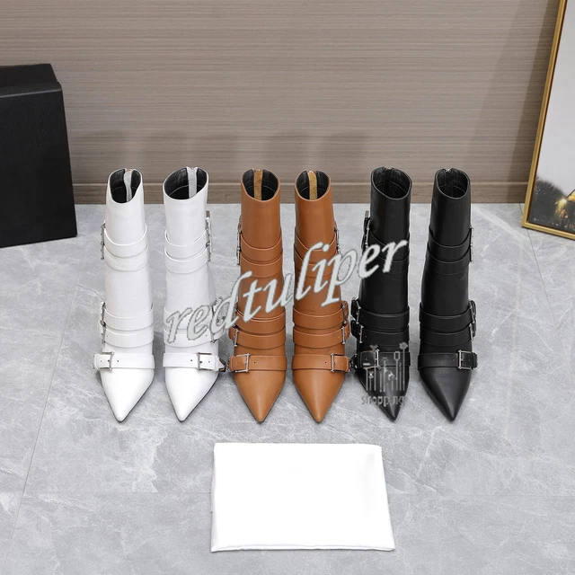 10cm Heel High Genuine Leather Sole Boots Size 35-42