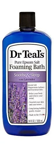 Dr Teal's Foaming Bath Pure Epsom Salt Soothe And Sleep with Lavender 34 Ounce