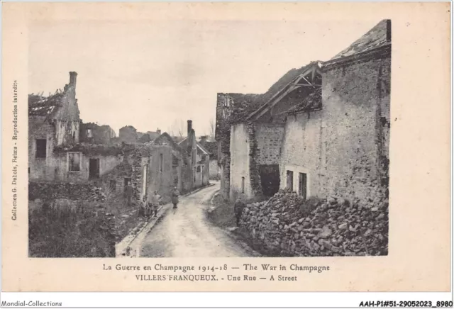 AAHP1-51-0002 - VILLERS FRANQUEUX - UNE RUE - La guerre en champagne