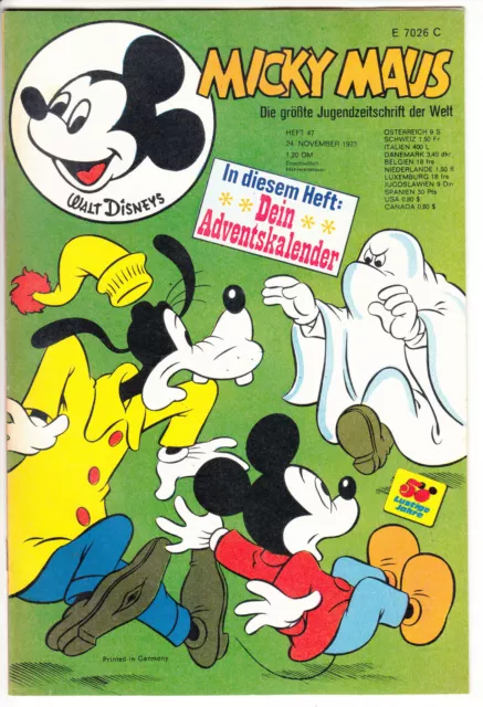 MICKY MAUS | 1973 | Nr. 47 | ohne Adventskalender | 24.11.1973 | Z1 | PB2294