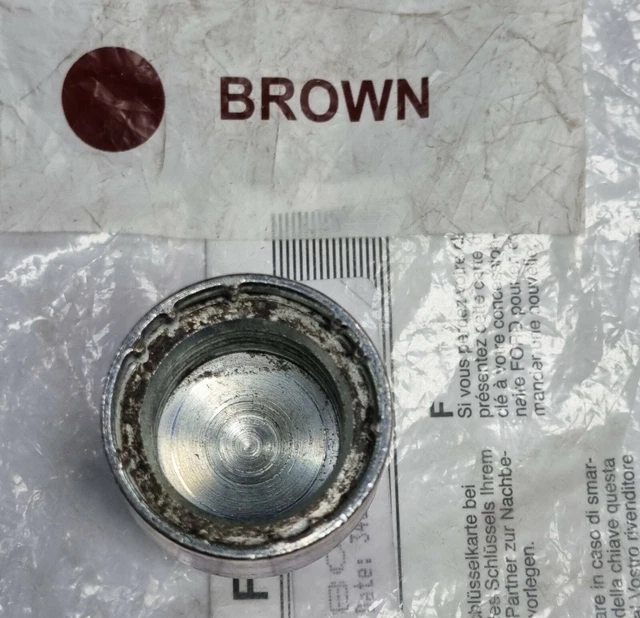 GENUINE FORD FOCUS FIESTA LOCKING WHEEL NUT BOLT KEY HEX 19mm BROWN