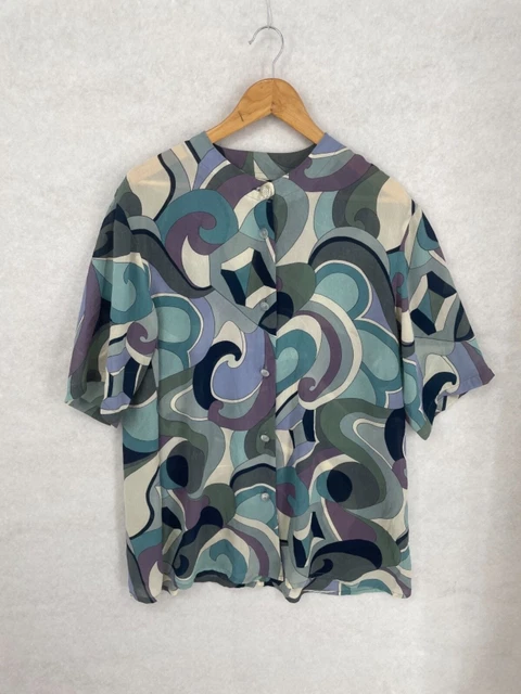 Camicia donna vintage design multicolore taglia XL